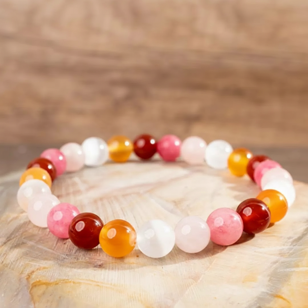 Pride Crystal Beaded Bracelet  LGBTQ Natural Rainbow Gemstones for Love & Support – Unisex Chakra Healing Jewelry Perfect for Pride Month, Daily Wear Parties & Weddings Emotional Balance Empowerment