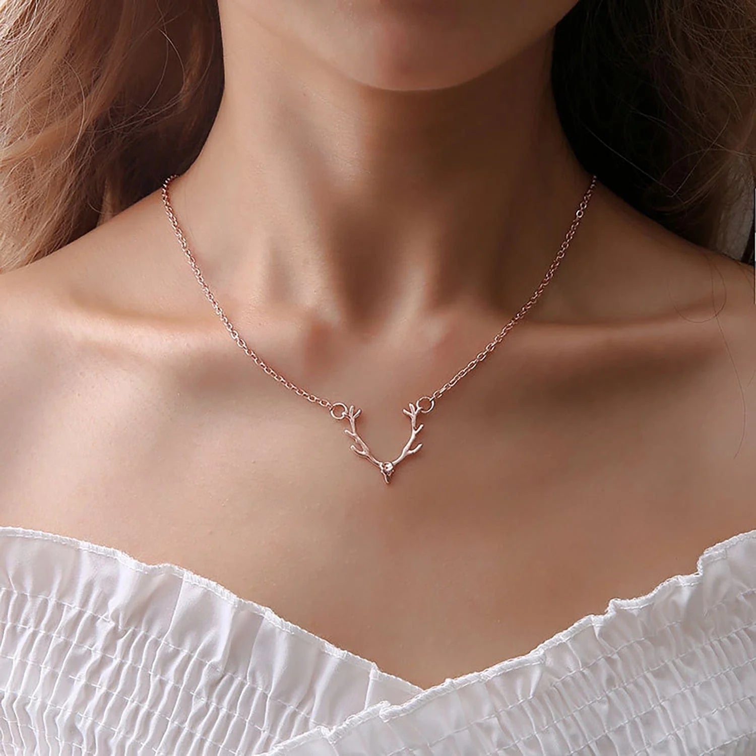 Antler Pendent Necklace-Florence Scovel