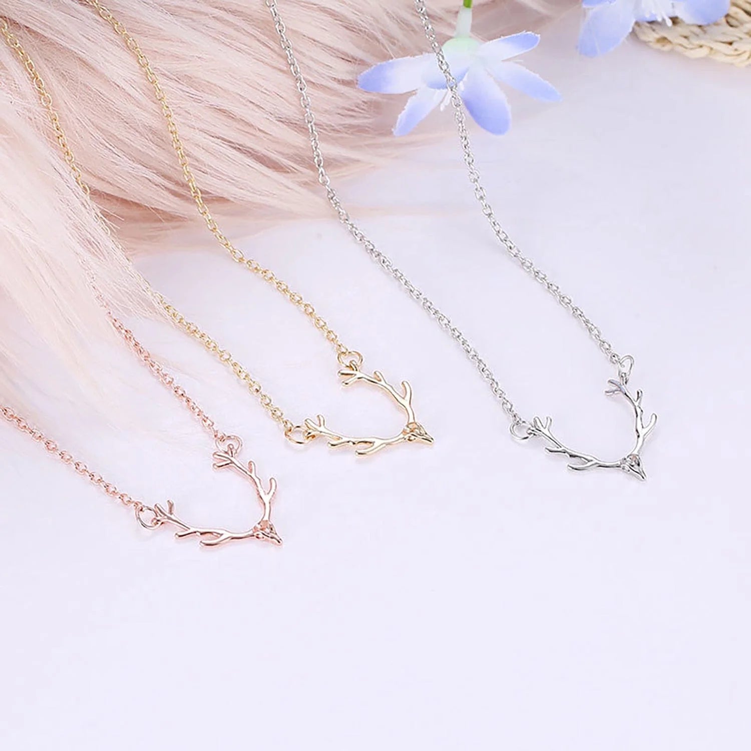 Antler Pendent Necklace-Florence Scovel