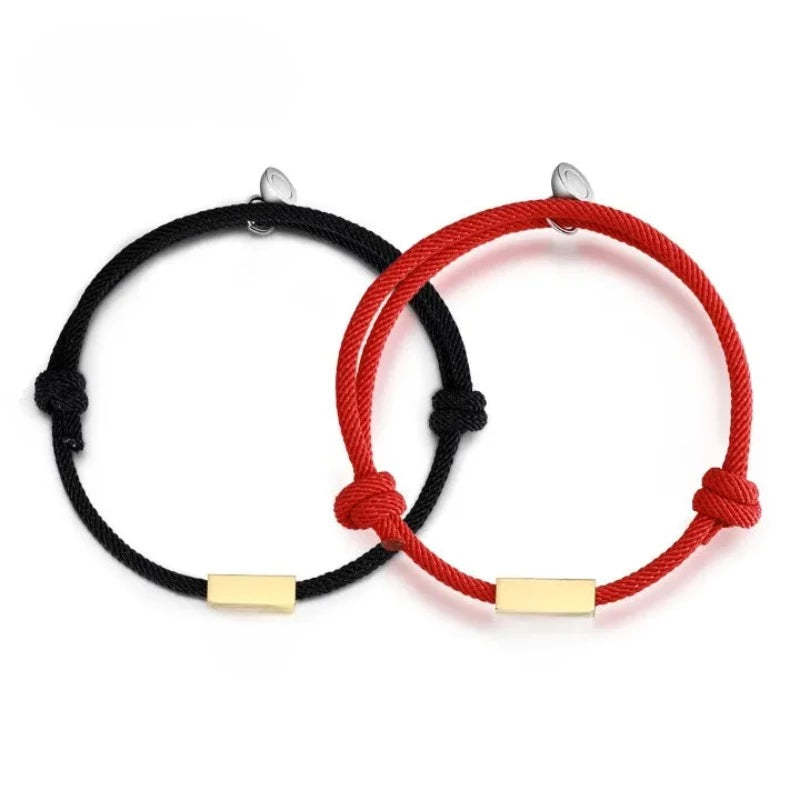Personalized Stainless Steel Magnetic Couple Bracelet-Florence Scovel