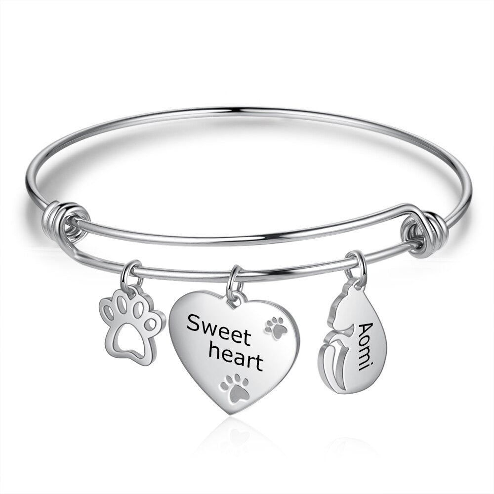 Personalized 1 Name & 1 Engraving Bracelet For Women-Florence Scovel