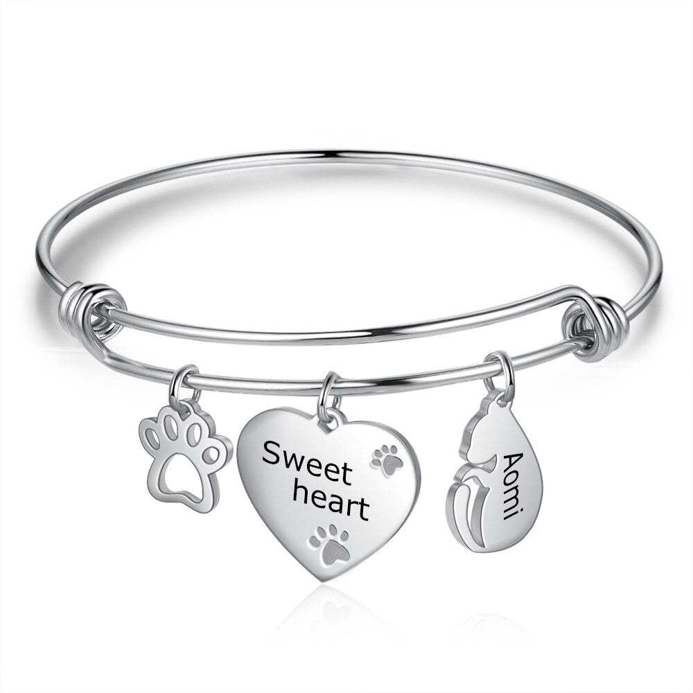 Personalized 1 Name & 1 Engraving Bracelet For Women-Florence Scovel
