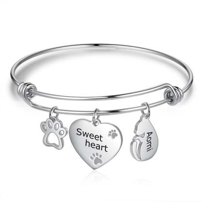 Personalized 1 Name & 1 Engraving Bracelet For Women-Florence Scovel
