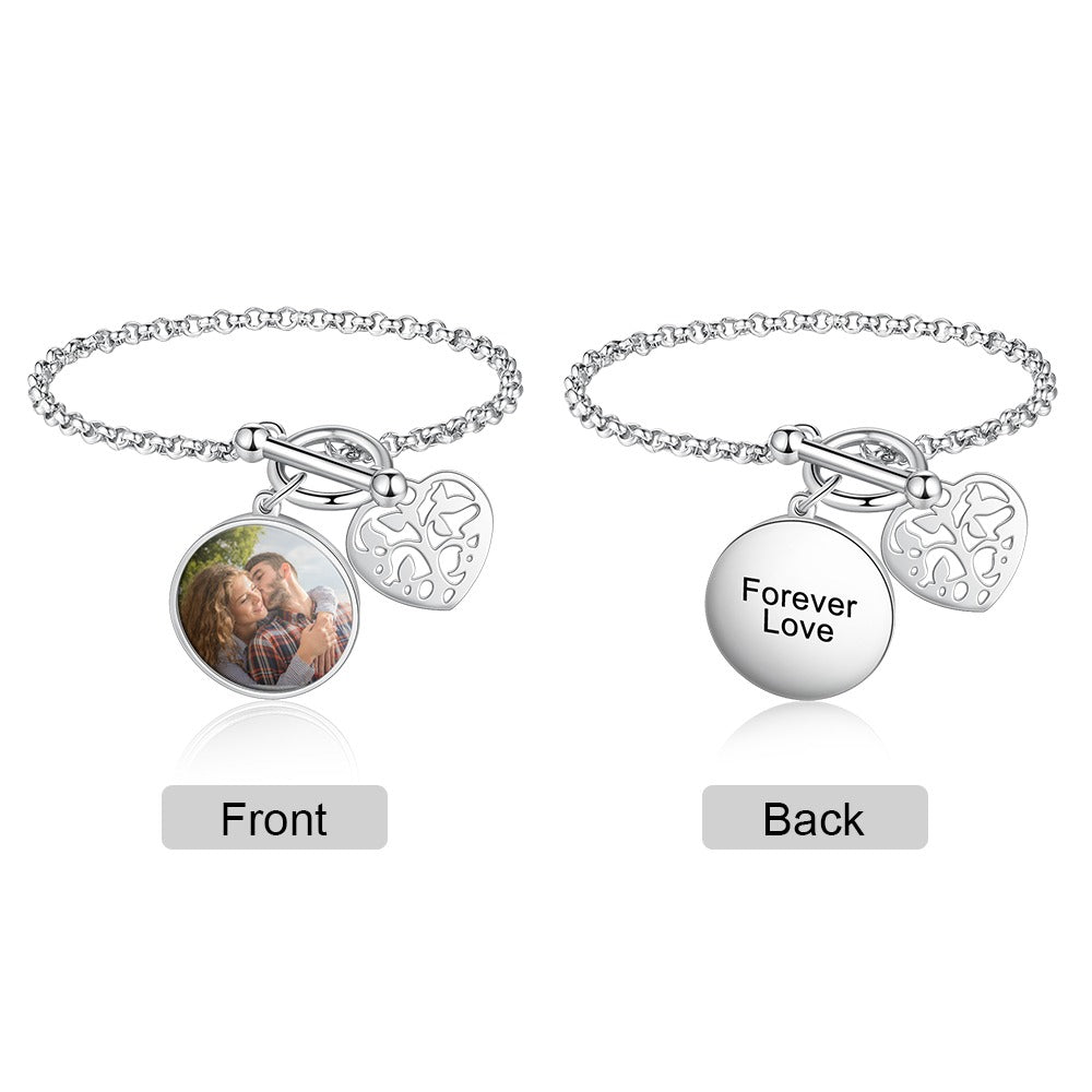 Personalized Photo Cordate Bracelet For Women-Florence Scovel