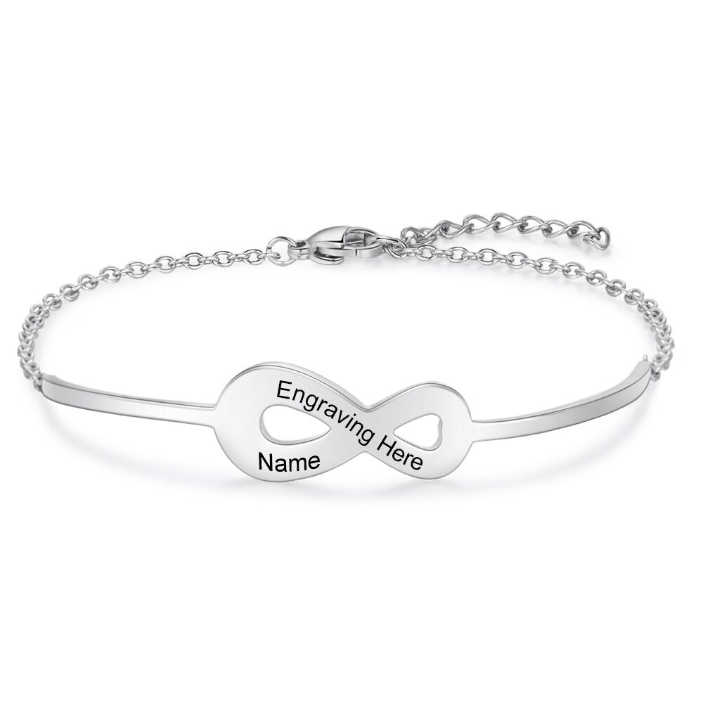 Engraved Infinity Bracelets With Name-Florence Scovel