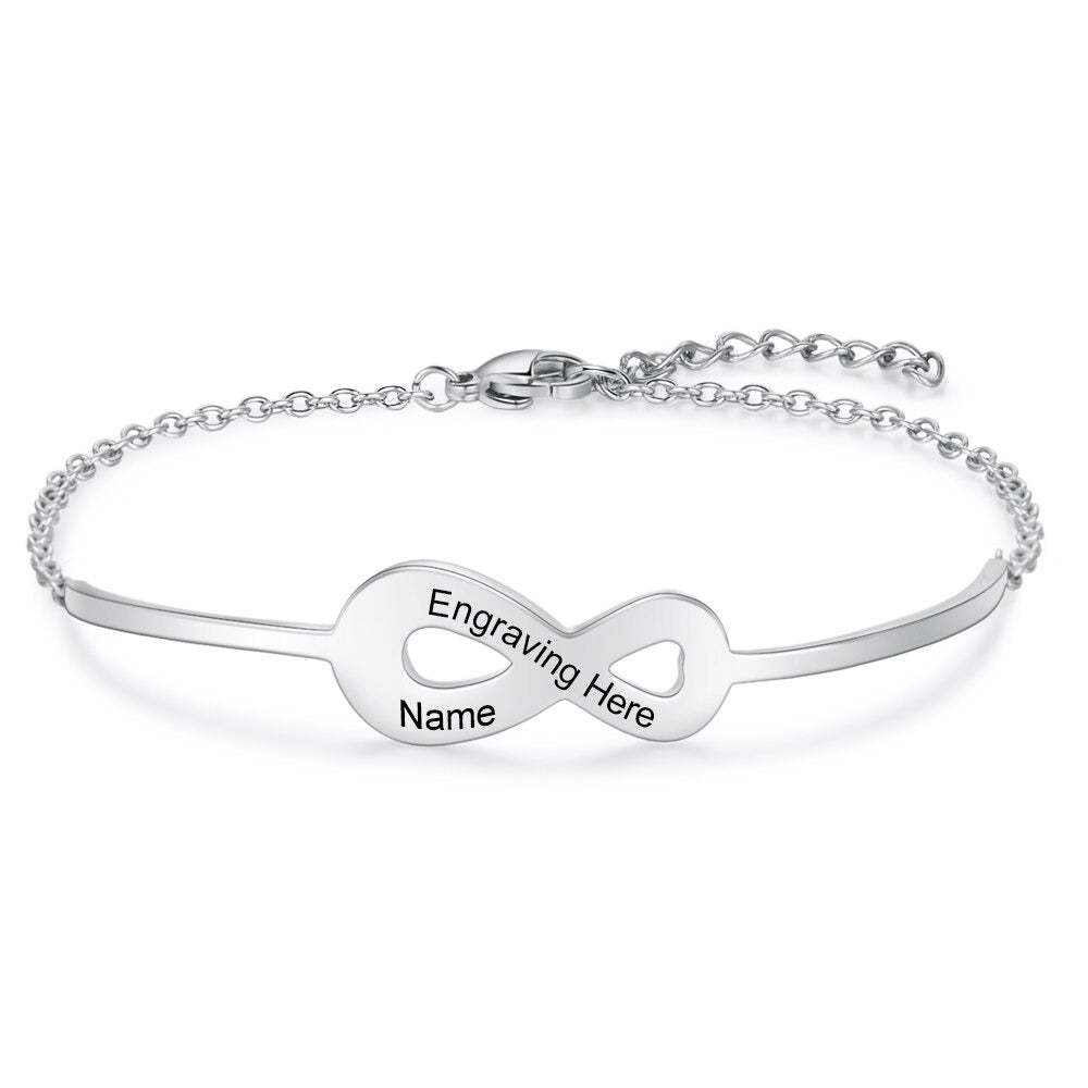 Engraved Infinity Bracelets With Name-Florence Scovel