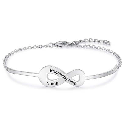 Engraved Infinity Bracelets With Name-Florence Scovel