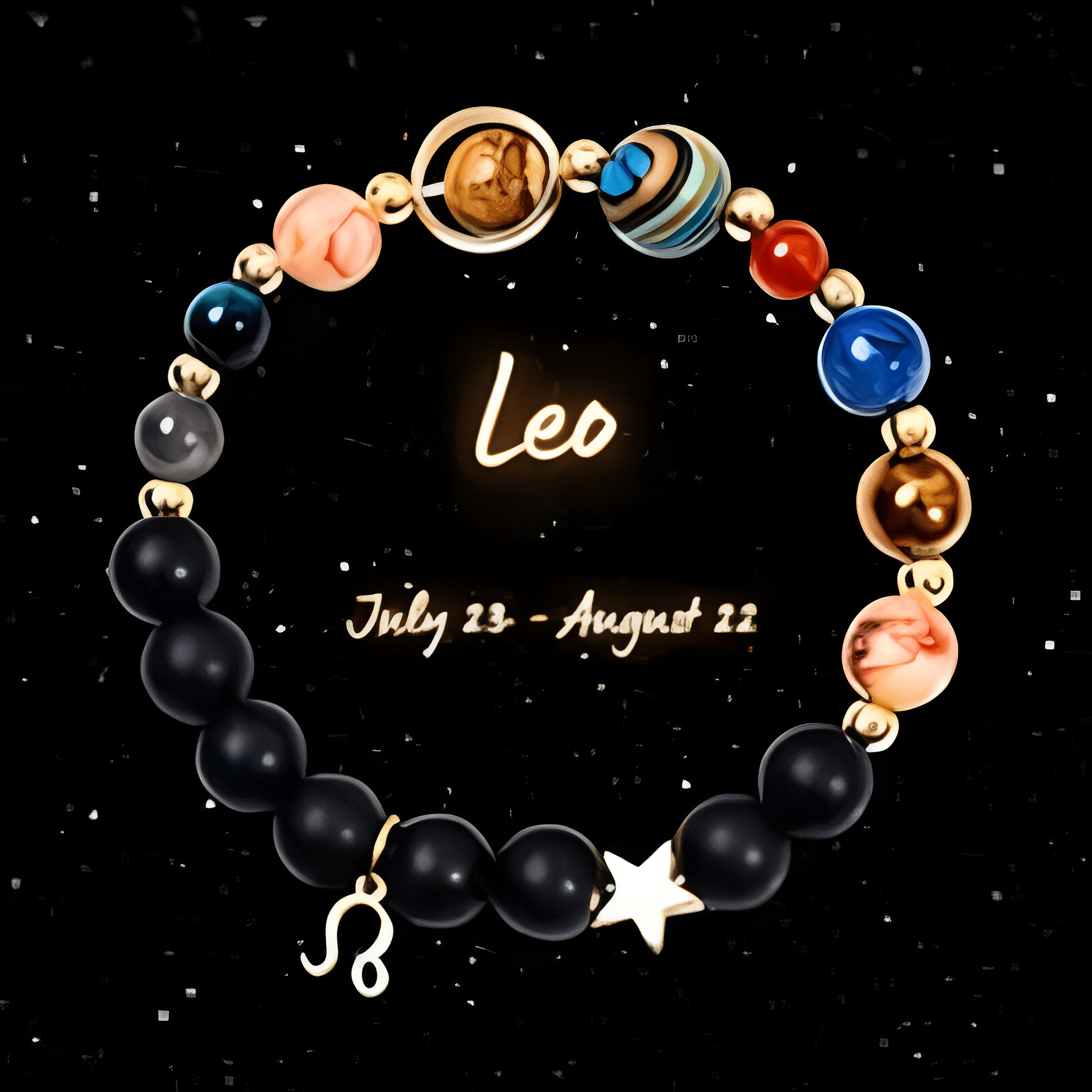 Celestial Zodiac Solar System Charm Bracelet
