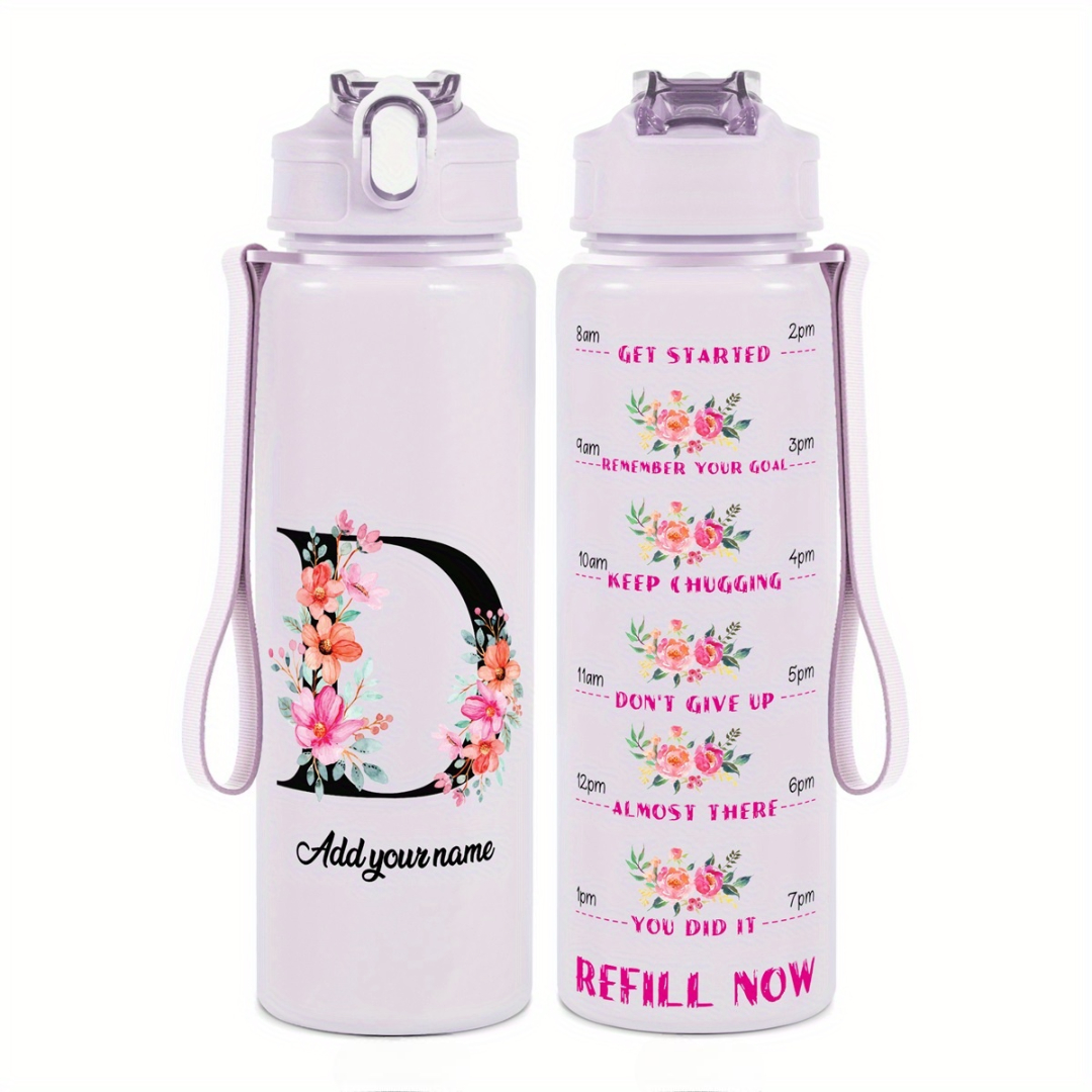 Personalized Water Tracker Bottle With Custom Name