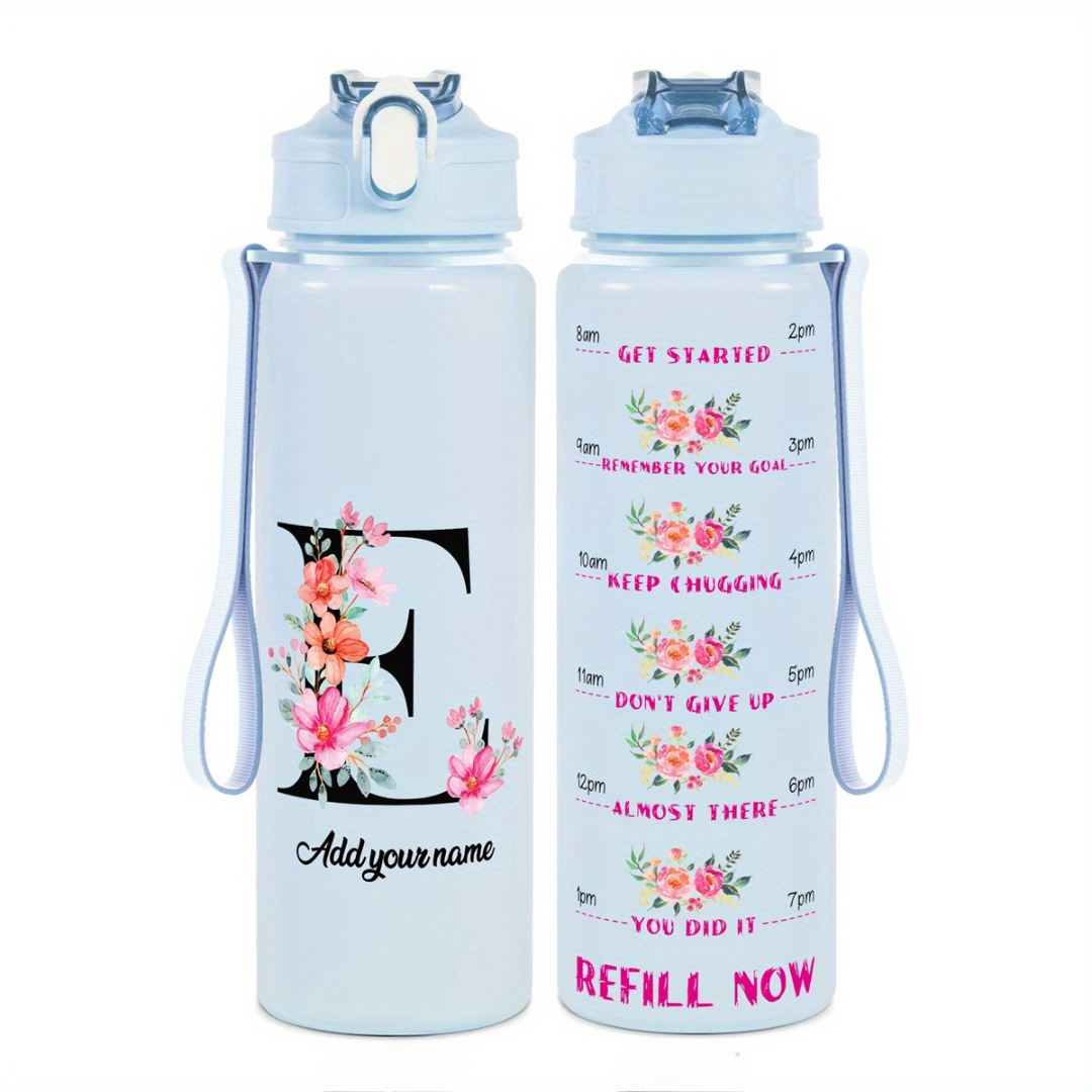 Personalized Water Tracker Bottle With Custom Name