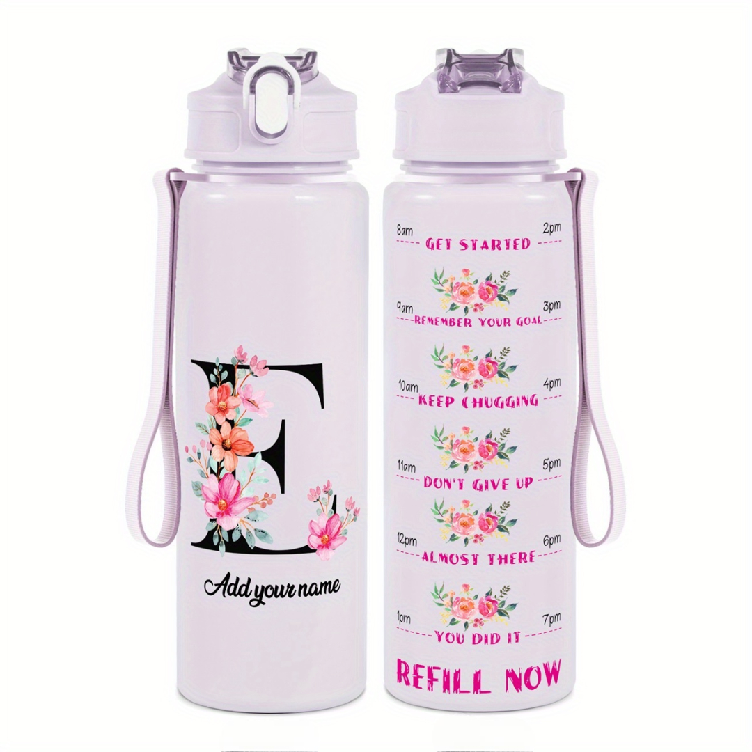 Personalized Water Tracker Bottle With Custom Name