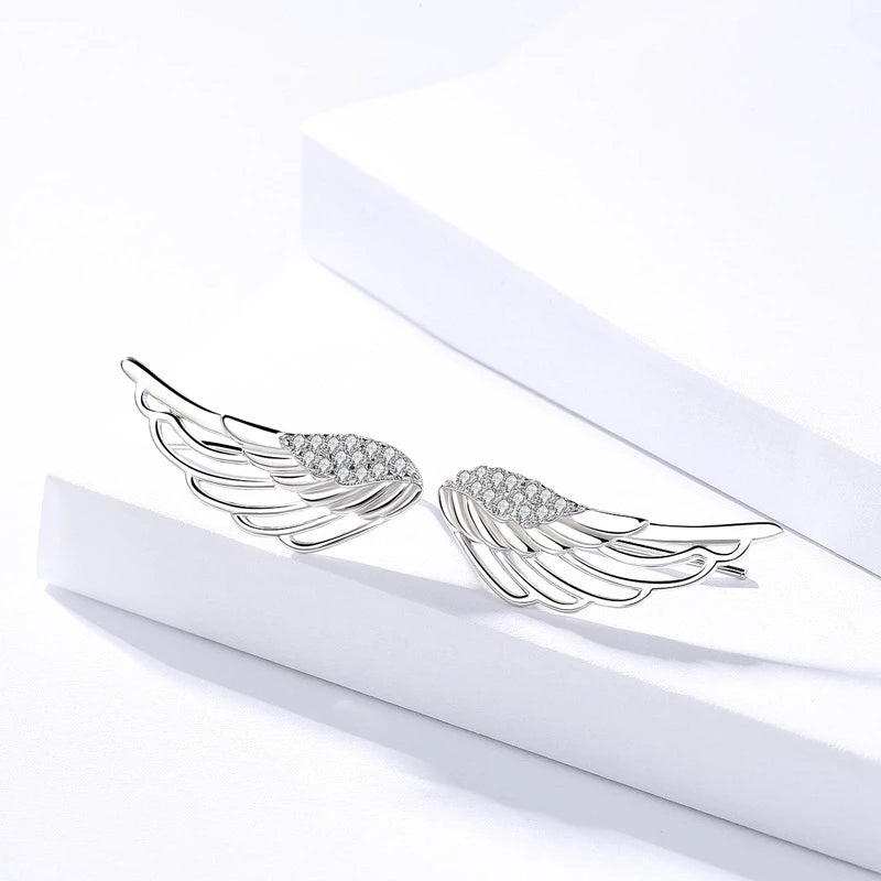 Angel Wing Fashion Stud Earrings-Florence Scovel