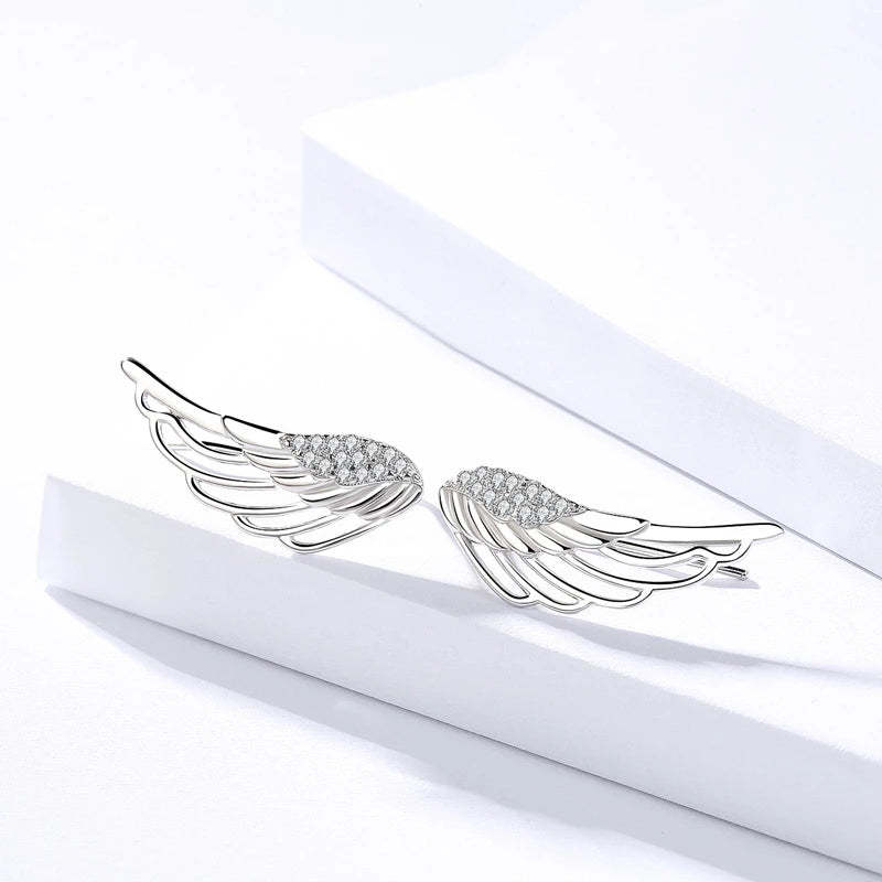 Angel Wing Fashion Stud Earrings-Florence Scovel