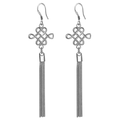 Classic Silver Tassel Earrings - Florence Scovel - 1