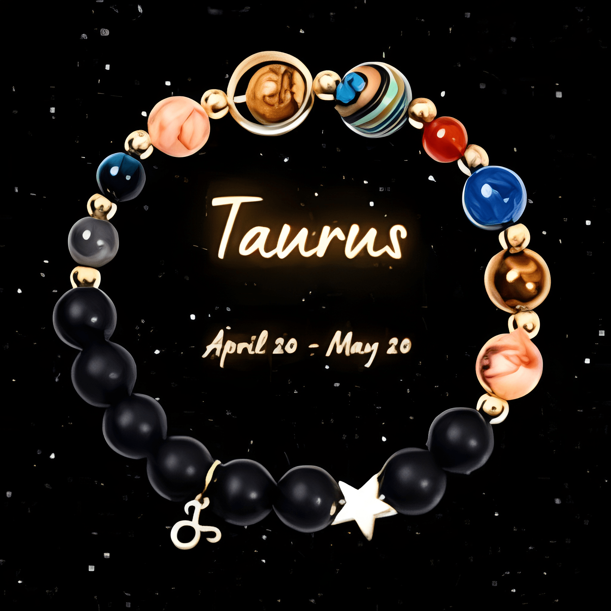 Celestial Zodiac Solar System Charm Bracelet