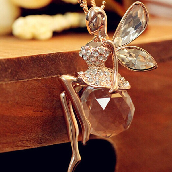Angel Wing Fairy Necklace-Florence Scovel