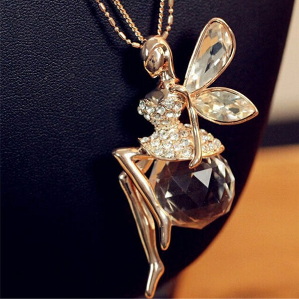 Angel Wing Fairy Necklace-Florence Scovel