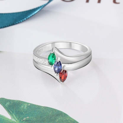 Personalized Birthstone Engrave Name Family Ring-Florence Scovel