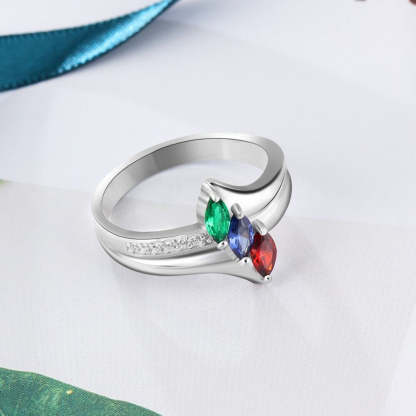 Personalized Birthstone Engrave Name Family Ring-Florence Scovel