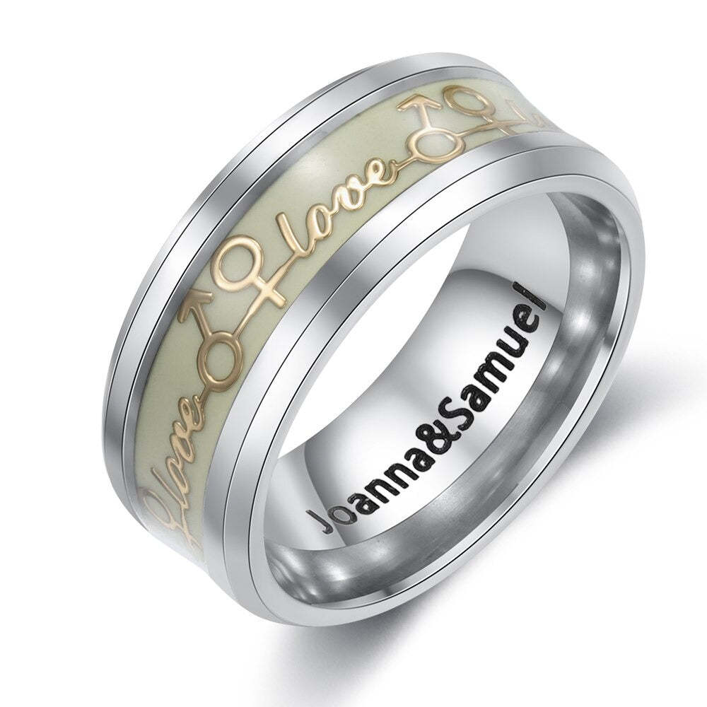 Stainless Steel Luminous Rings For Women And Men-Florence Scovel