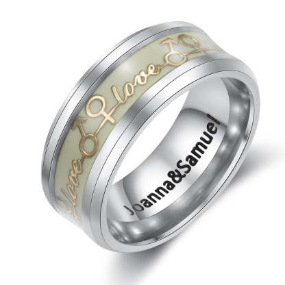 Stainless Steel Luminous Rings For Women And Men-Florence Scovel