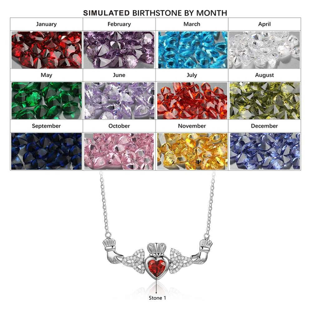 Personalized Hand Holding Heart-Shaped Pendant-Florence Scovel
