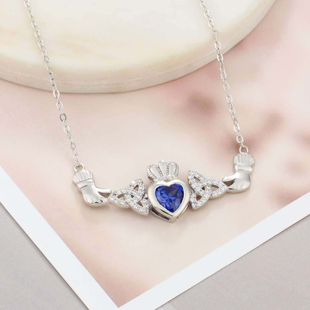 Personalized Hand Holding Heart-Shaped Pendant-Florence Scovel