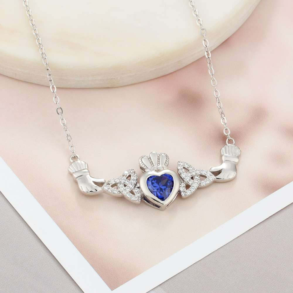 Personalized Hand Holding Heart-Shaped Pendant-Florence Scovel