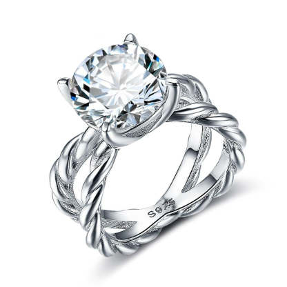 Hemp Rope Shape Engagement Rings-Florence Scovel
