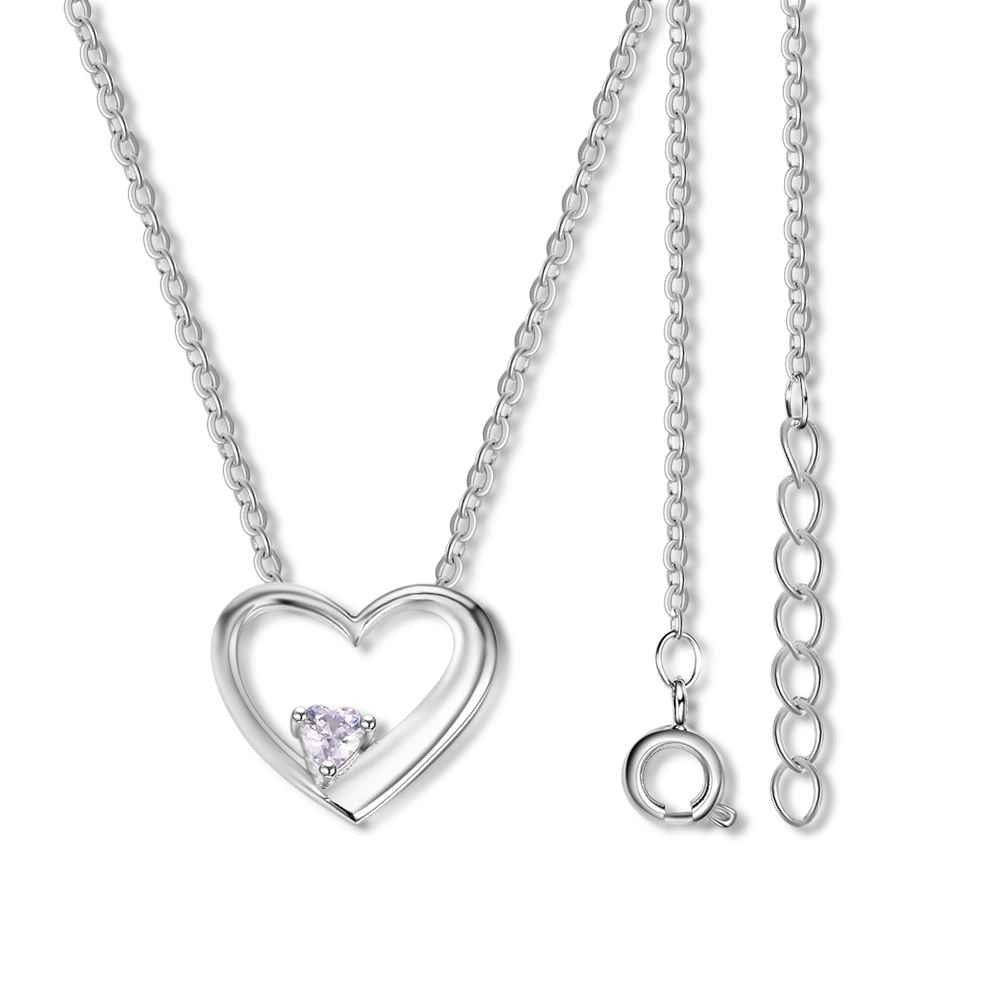 Personalized Silver Birthstone Necklace-Florence Scovel