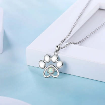 Paw Necklaces for Women With Opal Stone-Florence Scovel