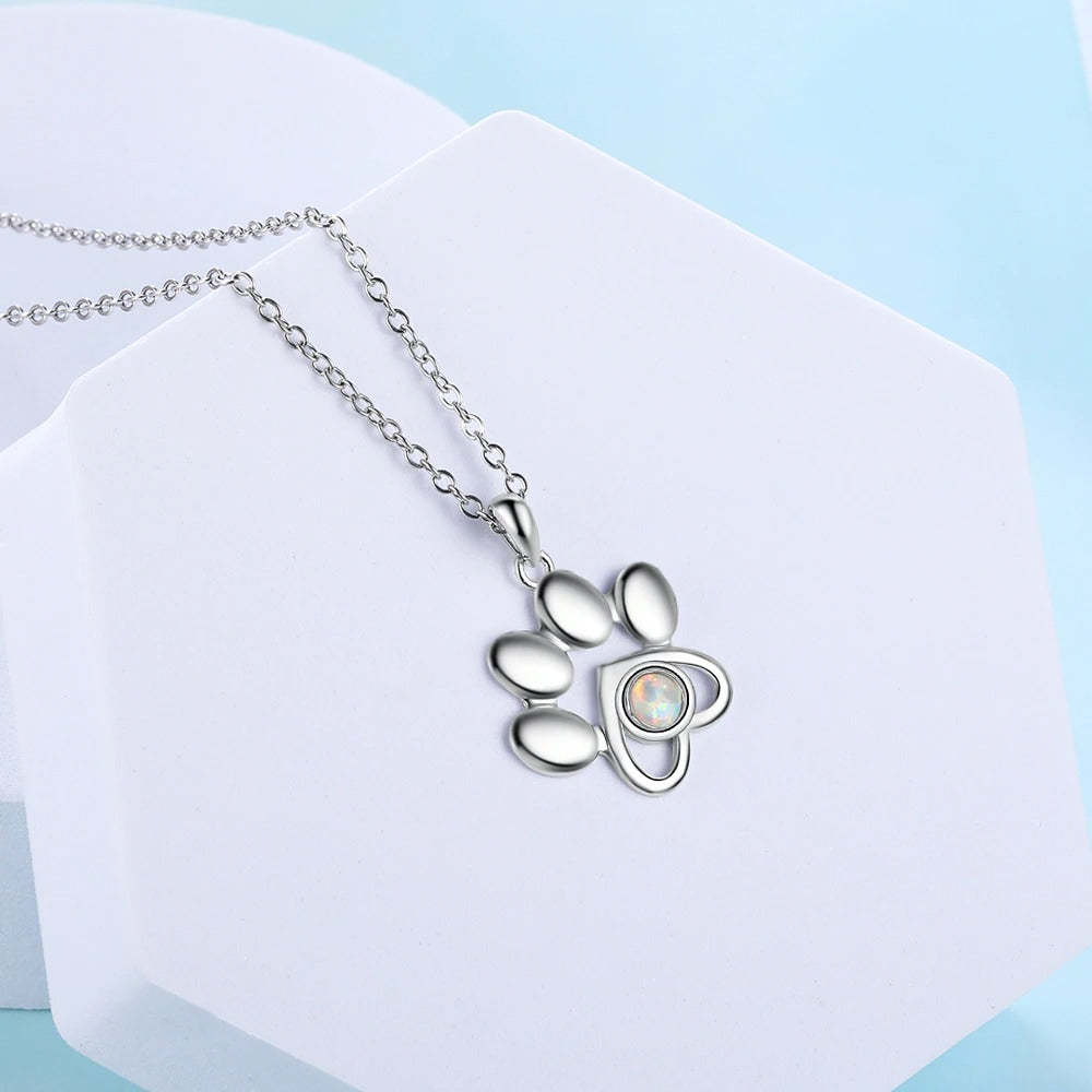Paw Necklaces for Women With Opal Stone-Florence Scovel