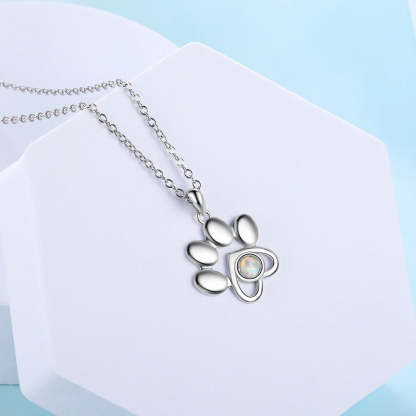 Paw Necklaces for Women With Opal Stone-Florence Scovel