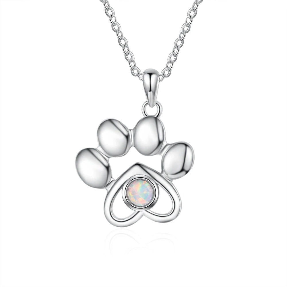 Paw Necklaces for Women With Opal Stone-Florence Scovel