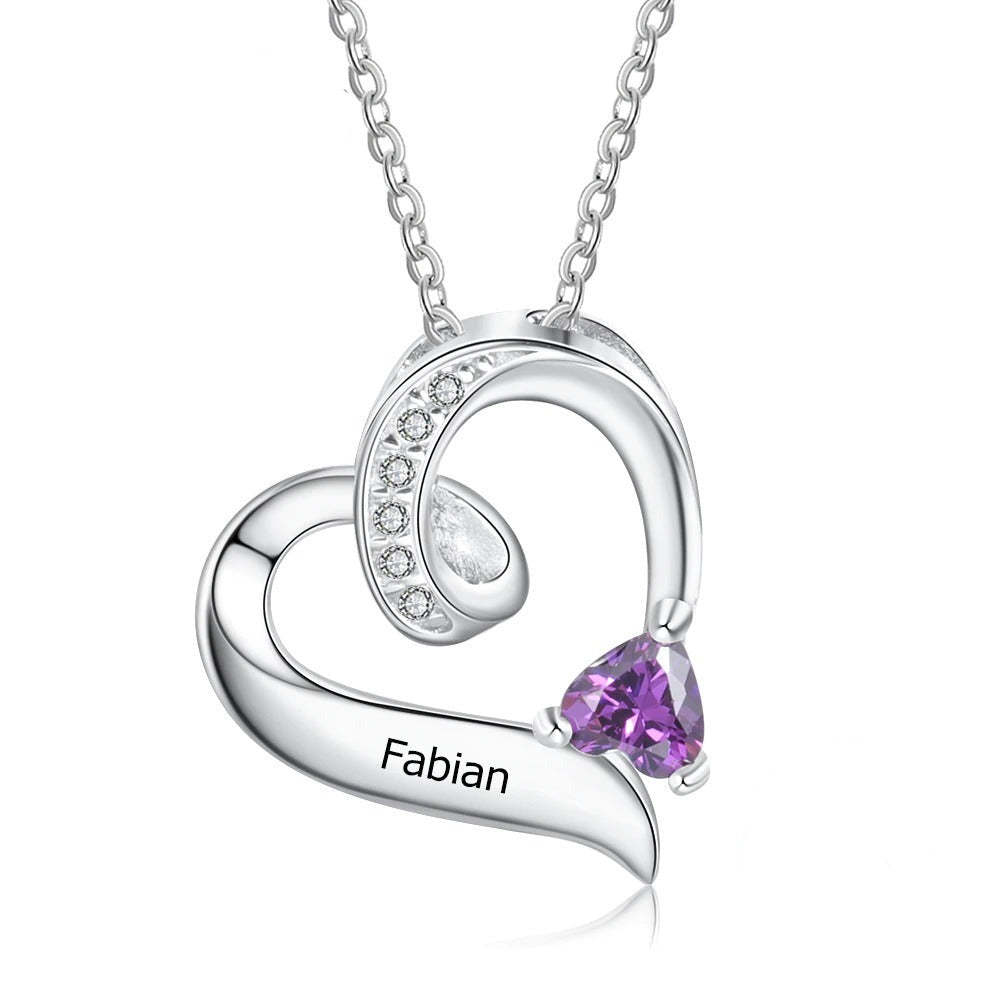 Sterling Silver Personalized Mother Necklace-Florence Scovel