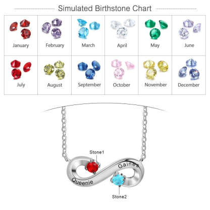 Sterling Silver Personalized Infinity Necklace-Florence Scovel