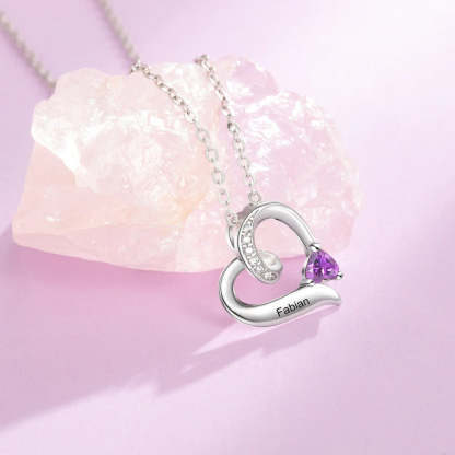 Sterling Silver Personalized Mother Necklace-Florence Scovel