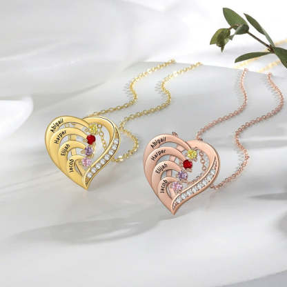 Customized Birthstone Engraved Pendant-Florence Scovel