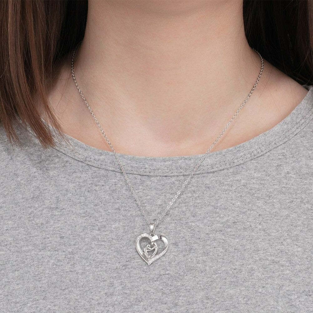 Sterling Silver Personalized Mother Baby Pendant-Florence Scovel