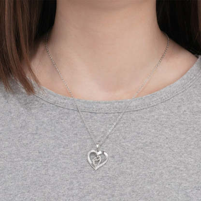 Sterling Silver Personalized Mother Baby Pendant-Florence Scovel