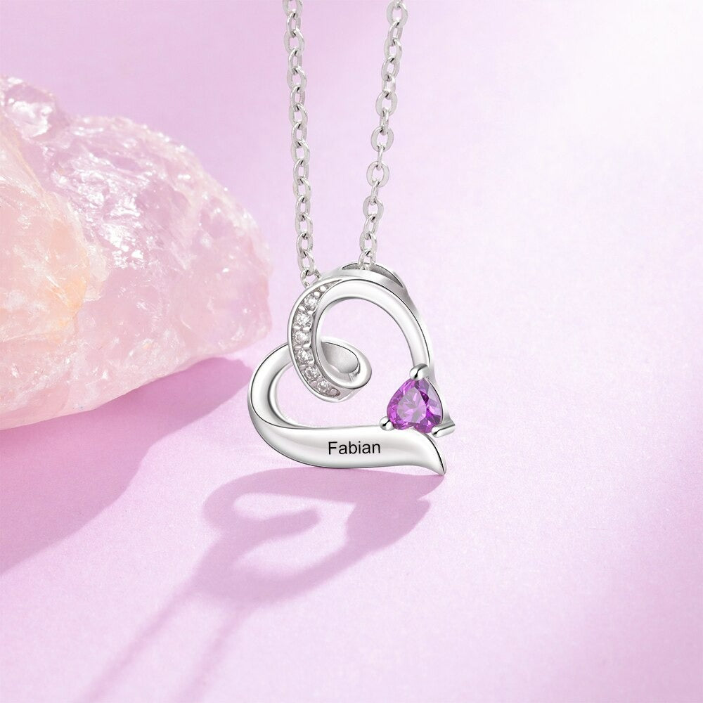 Sterling Silver Personalized Mother Necklace-Florence Scovel