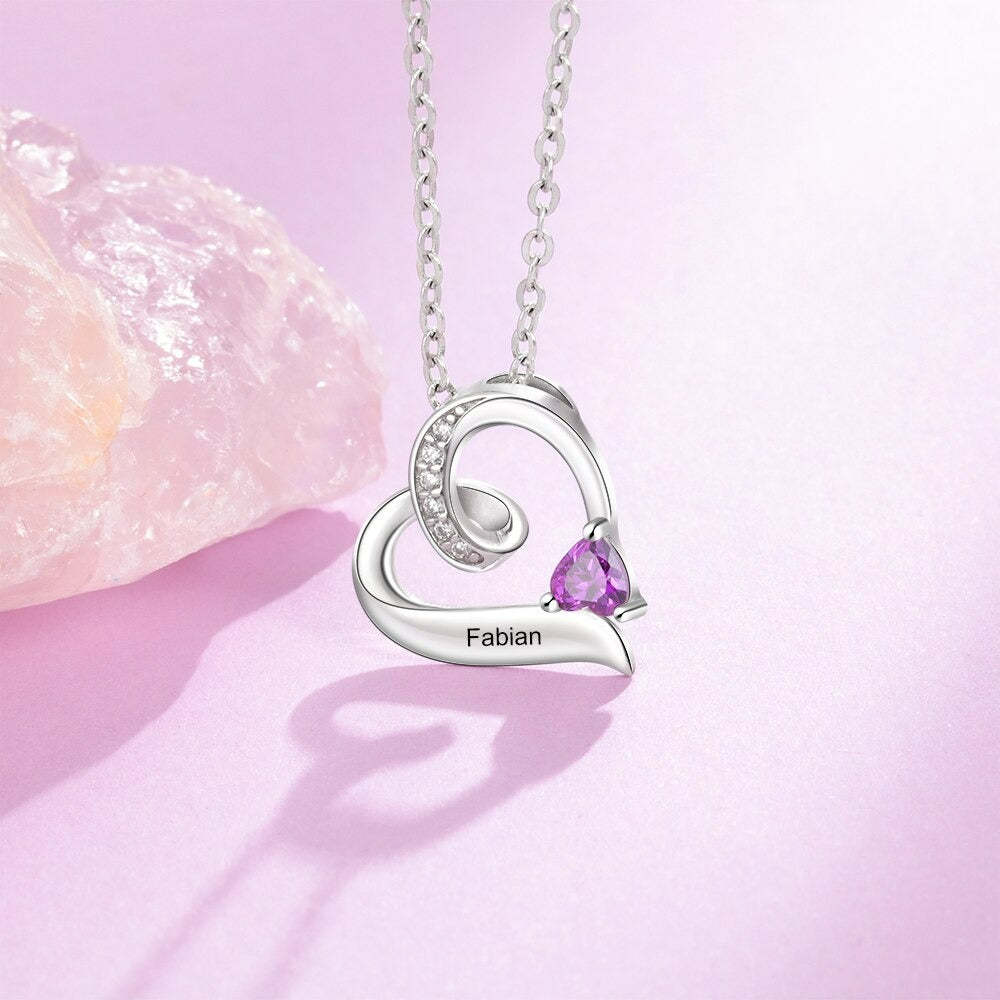 Sterling Silver Personalized Mother Necklace-Florence Scovel