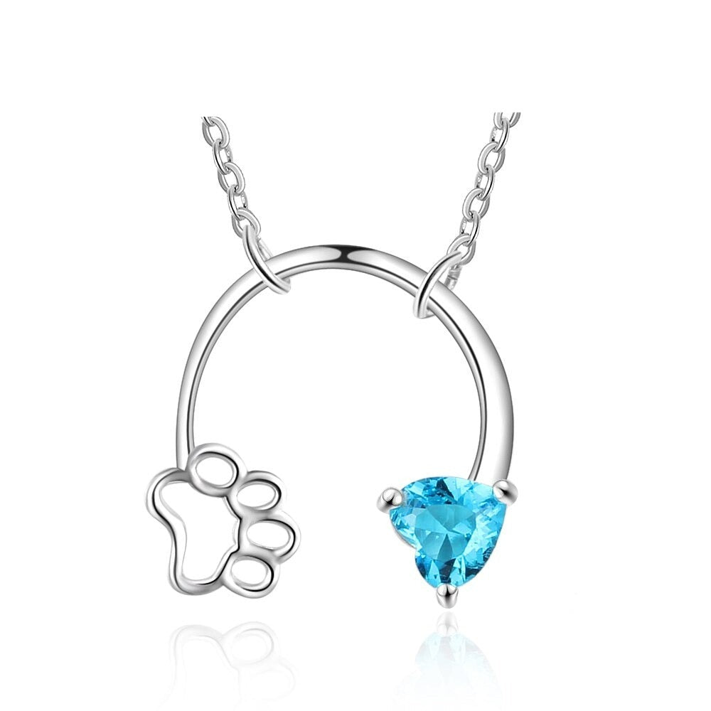 Custom Heart-Shaped Birthstone Pendant-Florence Scovel