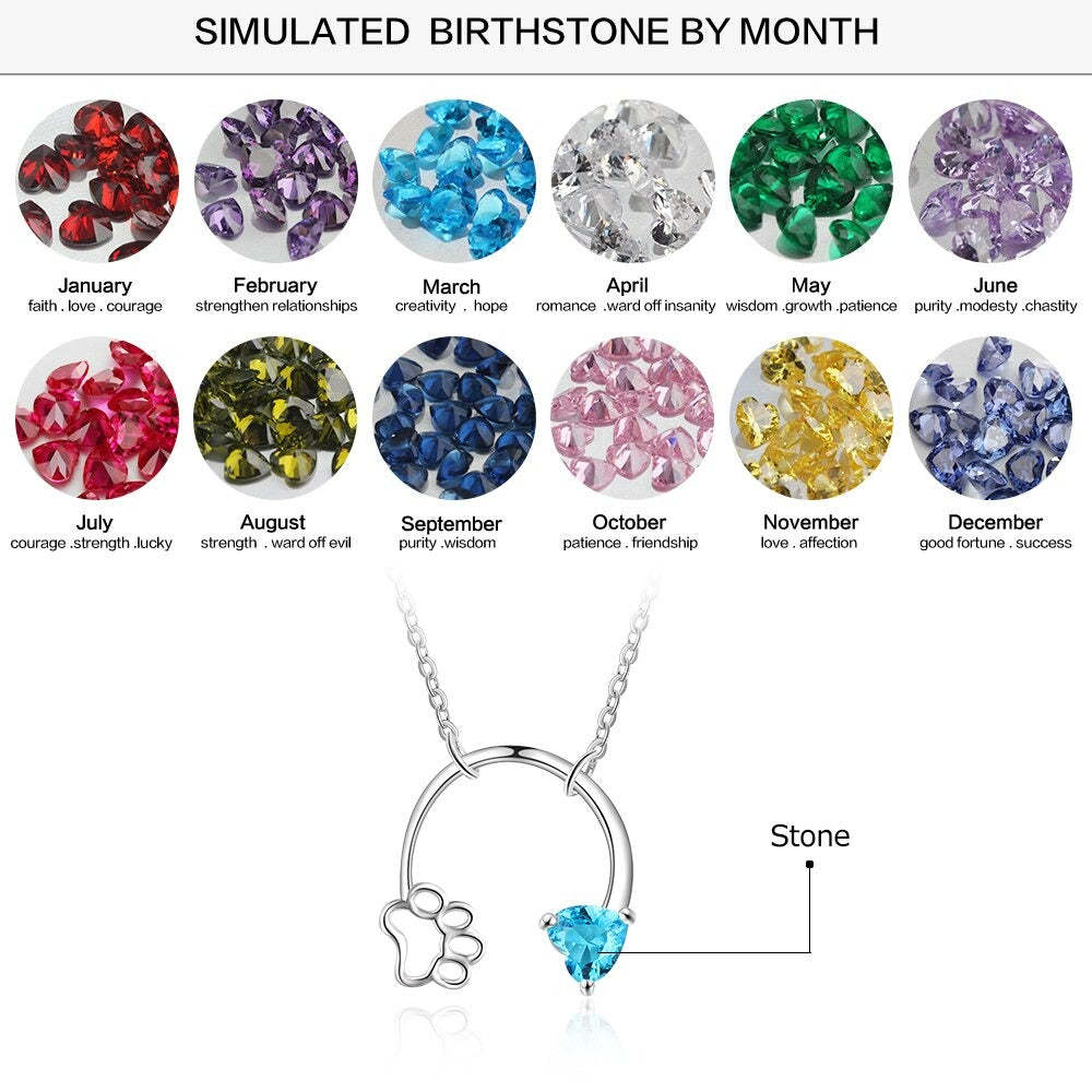 Custom Heart-Shaped Birthstone Pendant-Florence Scovel