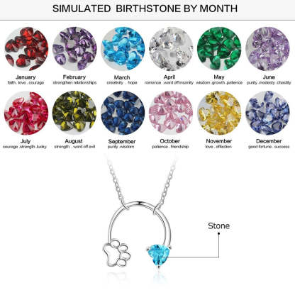 Custom Heart-Shaped Birthstone Pendant-Florence Scovel