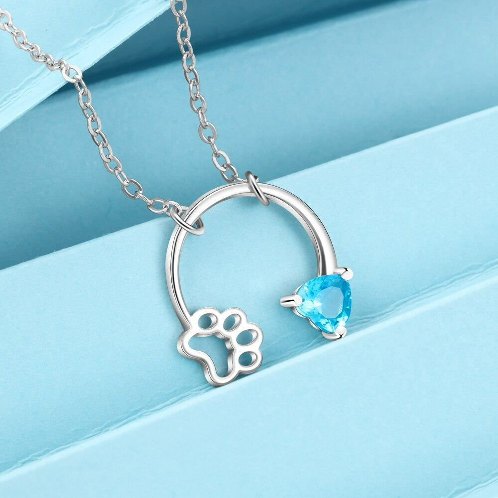 Custom Heart-Shaped Birthstone Pendant-Florence Scovel
