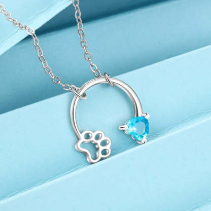 Custom Heart-Shaped Birthstone Pendant-Florence Scovel
