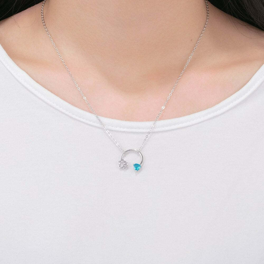 Custom Heart-Shaped Birthstone Pendant-Florence Scovel