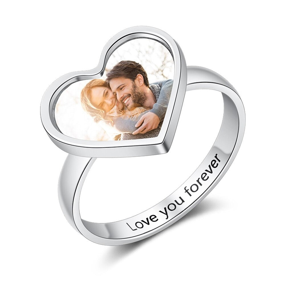 Customized Engraving & Photo Ring-Florence Scovel