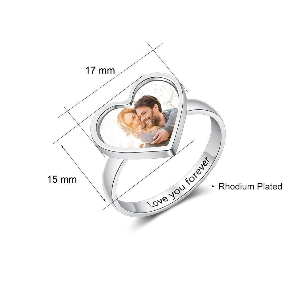 Customized Engraving & Photo Ring-Florence Scovel